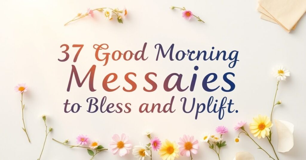 Good Morning Messages to Bless and Uplift