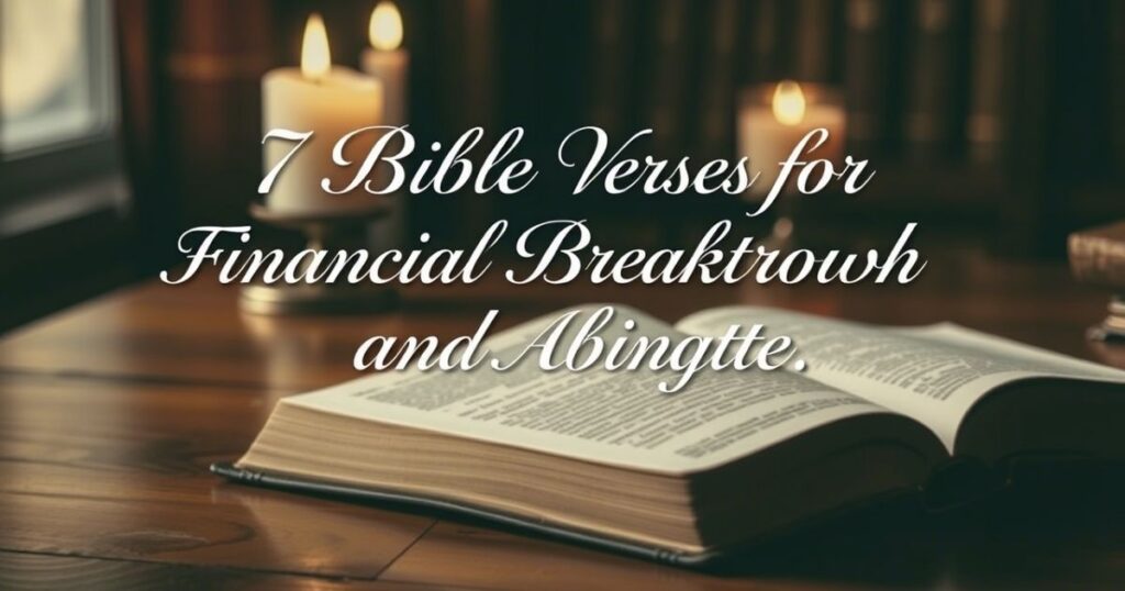 Bible Verses for Financial Breakthrough and Abundance