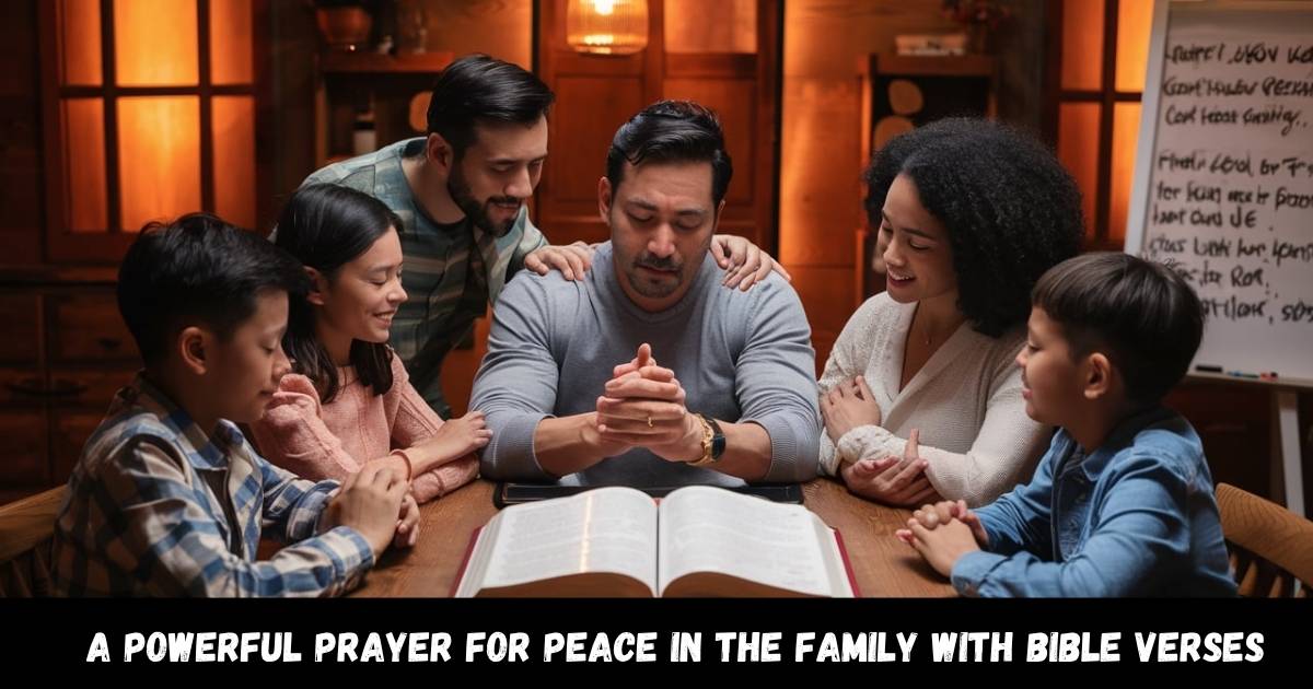 Prayer for Peace in the Family With Bible Verses