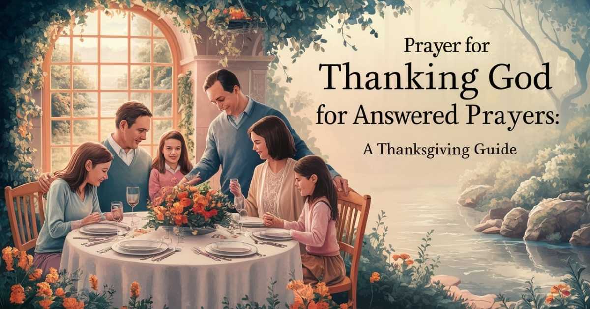 Prayer for Thanking God for Answered Prayers