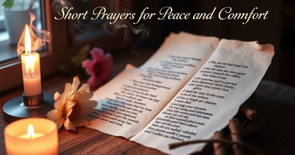 Short Prayers for Peace and Comfort
